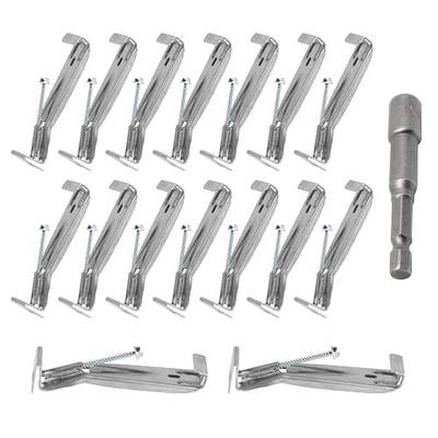 12 Pcs 5 Inch Gutter Hangers Hidden Gutter Brackets gutter clips,support | Rain Gutter Hangers with Pre-Inserted Screws, Quick Screw Gutter Clips Gutter Parts for 5" K-Style Aluminum Gutter Repair