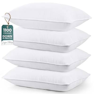 Utopia Bedding Bed Pillows for Sleeping (White), Queen Size Set of 4, Hotel Pillow, Cooling Pillows for Side, Back or Stomach Sleepers