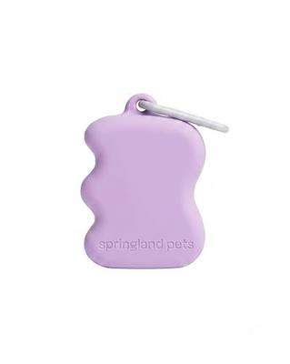 Springer Dog Treat Pouch for Effort-Free Squeeze Dispensing - Easy-Fill, Food-Grade Silicone Treat Pouches for Pet Training - Includes Carabiner-Lilac