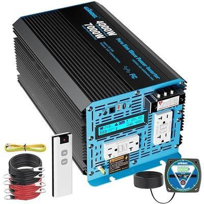 GIANDEL 4000 Watt 24 V Pure Sine Wave Power Inverter 7000Watt Surge,UL458 Listed GFCI Outlets,Inverter 24V DC to 120V AC,FCC Approved,Remote with Battery Level for RVs Campers Off Grid Solar Setup