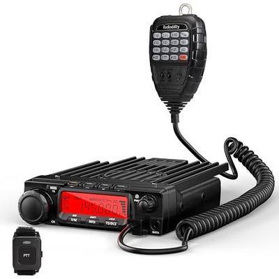 Radioddity VB70-B 70W VHF Mobile Ham Radio, 144-148MHz with Air Band, BT, Noise Reduction, Wireless PTT, 510 Channels