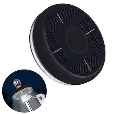 ZMTECH Outdoor Solar Flag Pole Light, Waterproof LED Flag Light with Auto On/Off, Solar Charged, Fits 5-10FT & 1in Diameter FlagPoles, Black