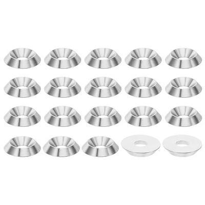 PATIKIL M8 Finish Countersunk Washer, 20pcs 25mm Dia. 5mm Tall Solid 304 Stainless Steel CNC Cup Washer Flat Screw Head Gasket for Constructions, Taper