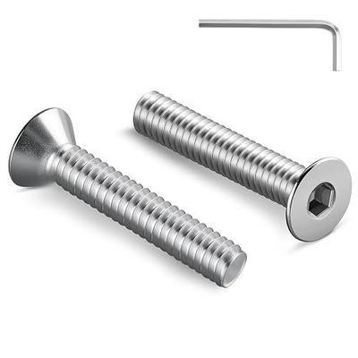 1/4-20 Bolt, 1/4-20 x 2 Inch Flat Socket Head Screws 30Pcs, 304 Stainless Steel 18-8 Countersunk Bolts, Full Thread, with Hex Spanner