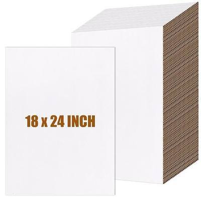 Feifeiya 30 Pack Corrugated Cardboard Sheets 24 x 18 Inch White Flat Craft Board Packaging Inserts Large Flat Square Inserts for Shipping Packing Mailing Crafts,0.07 Inch Thick