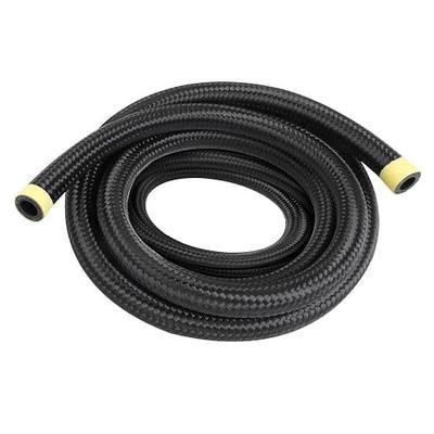Eunice 6AN Fuel Line - 21FT 3/8" Nylon Braided Fuel Hose, Transmission Cooler Hose for Power Steering, Nylon CPE Hose for Oil, Gas, Air and Lubricant
