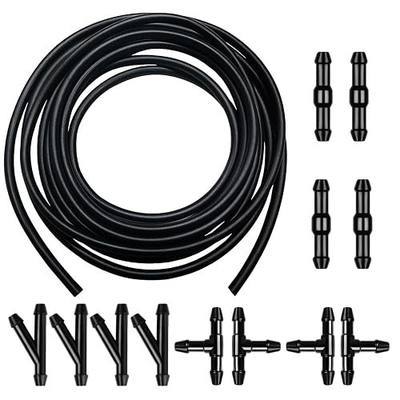 13 Pcs Car Windshield Washer Hose 4M Washer Fluid Hose with 12 Pcs Hose Connectors for Most Car Windshield Washer Tubing