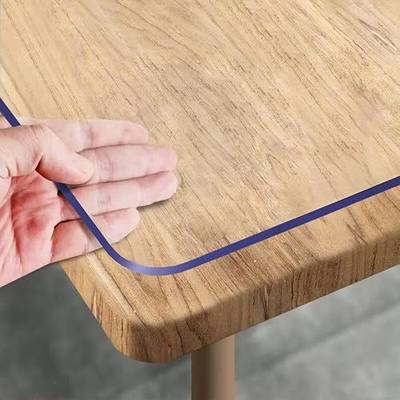Royhom Clear Table Protector 36 x 60 Inch - 1.5mm Thick Plastic Table Cover, Clear Table Cover Protector Rectangle, Waterproof PVC Desk Mat for Coffee Table, Writing Desk, Dining Room, Dresser
