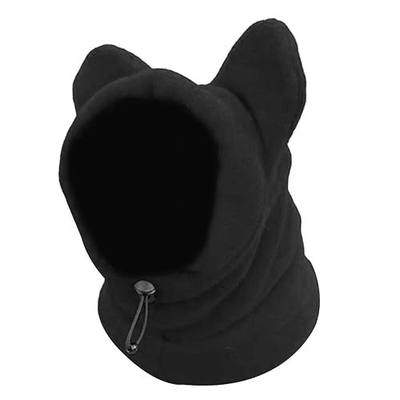 Winter Dog Warm Hat Dog Ear Cover Dog Neck Ear Warmer Scarf Headband Protector Dog Snood Head Wrap Christmas Dog Hat Costume New Year Pet Hat, Black S