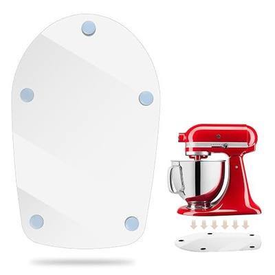 Mixer Slider Compatible with 4.5-5 QT Kitchen Aid Stand Mixers, Kitchen Countertop Storage Mover Sliding Caddy Mixer Slider Mat for Kitchen Aid Stand Mixer Accessories Attachment (Clear)