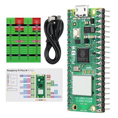 Freenove Raspberry Pi Pico 2 W Board Pre-Soldered Header, Dual Arm Cortex-M33 and Dual Hazard3 RISC-V Microcontroller, Development Board, Tutorial Example Projects