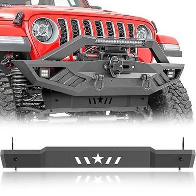 YZONA Skid Plate Front Bumper Cover Compatible with 2018-2026 Jeep Wrangler JL JLU & 2020-2026 Gladiator JT, Lower Guard Engine Protector (Not Fits Original Factory Bumpers)