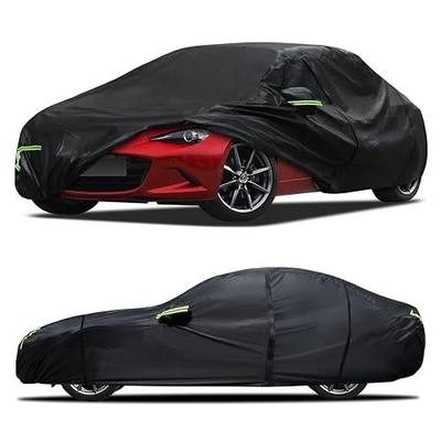 Car Cover Custom Fit for Mazda Miata MX-5 1989-2025,6 Layers Truck Cover Waterproof All Weather for Automobiles,Outdoor Full Exterior Cover,Rain, Sun, Wind Protection,Black