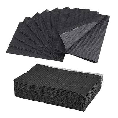 Black Nail Mat Dental Bibs 50Pcs Disposable Tattoo Bibs Waterproof Tattoo Supply Nail Studio Table Cover Nail Art Supplies Nail Desk Table Supplies