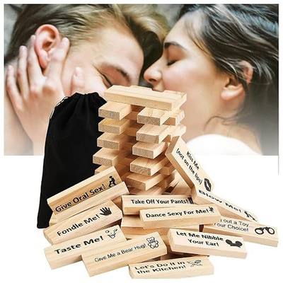 Tumble Tower Couples Game for Adults,Adult Naughty GamesSuper Naughty Block Tower Game, Couples Date Night Ideas for Valentine Lover (48pcs)