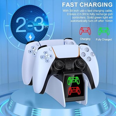 ps5 controller charger station PS5 Accessories Kits, charging station for PlayStation 5/Elite controller, Docking Station Replacement for DualSense Charging Station with USB C Cable
