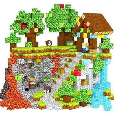 Magnetic Blocks, Magnetic Tiles Building Blocks, Magnet Cubes Toddler Kids Toys, Sensory STEM Toys for 3-5 4-6 5-7 6-8 Year Old Boys Girls Easter Birthday Gifts Travel Outdoor Kids Games (0.8IN/2CM)