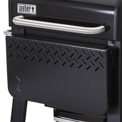 Weber Searwood 600 Pellet Folding Front Table, 24" – Steel Front Shelf Adds 280+ sq in Workspace & Holds 30 lb