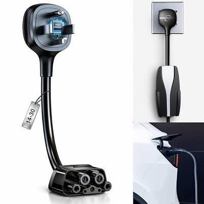 for Tesla NEMA 14-30 Adapter, Tesla Mobile Charger Adapter for Gen 2 and 3 ONLY, 240V Plug & 14-30 Outlet at 24 Amp 10-Inch