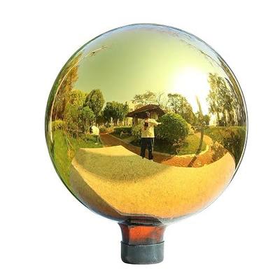 VCUTEKA Gazing Ball, Garden Gazing Globe for Outdoor Yard Decor, 10" Gold | Garden Globes, Glass Mirror Polished Hollow Ball Reflective Garden Sphere for Home Garden Lawn Outdoor Yard Decorative
