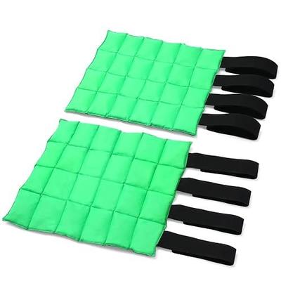 Ice Boots for Horses, Black & Green, 2 Pack | Cooling on One Side, Warmth on the Other, 17 x 16.5 in Coverage, Stays Flexible After Freezing