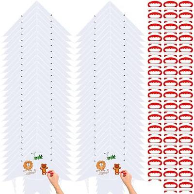 Libima DIY Kite Kit Bulk for Kids Classroom Activities, Blank Kites with String and Handles, Coloring Craft Kits for Party Favors School Camp Outdoor Games Decorating Painting