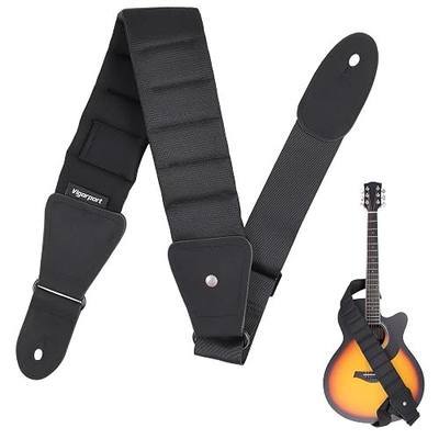 Guitar Strap 3" Wide Thicked Padded Electric & Acoustic Guitar Strap, Adjustable Bass Strap with Hidden Pick Holder
