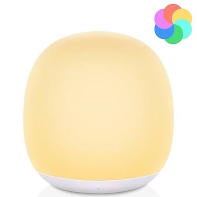 Tyute Baby Night Light, Nursery Night Lamp with 8 RGB Colors Changing, Soft BPA Free Silicone Touch Night Light for Kids Room Breastfeeding, 1h Timer, Rechargeable & Stepless Dimming