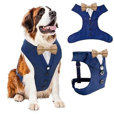 AVERYDAY Dog Tuxedo for Wedding Outfit, Dog Suit and Tie Costumes for Birthday, Halloween, Cosplay, Christmas Party, Pet Formal Wear with Bowtie, Tux for Medium Large Dogs, Bulldog, Labrador, Husky