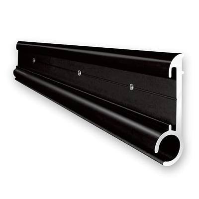 RV Awning Trim, Aluminum RV Insert Roof Trim, 51" Length Black Camper Trailer Awning Rail (2 Trim Pieces, Black)
