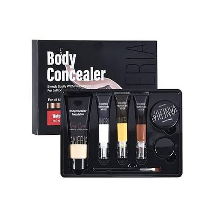 VANERIA Body Concealer, Tattoo Cover Up, Tattoo Cover Up Makeup Waterproof, Suitable For Scars, Birthmarks, Vitiligo and All Kinds Of Skin Tone, 3 Colors, 283g
