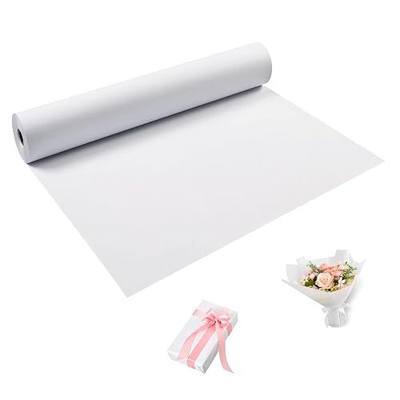 White Wrapping Paper Roll 24"x 1200" Craft Paper Roll for Drawing Painting Art Supplies, White Paper for Easel Poster Bulletin Board, Kraft Paper Roll for Packing Moving, Gift Wrapping Christmas