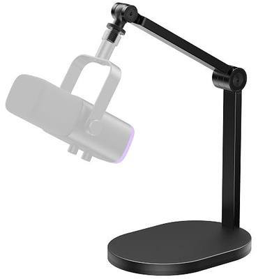 InnoGear Studio Mic Stand, Max Load 2.64 lb Microphone Arm Desk Mount Desktop Microphone Stand for Fifine AM8 K669B Blue Yeti HyperX QuadCast SoloCast AT2020, Webcams Cameras, Black