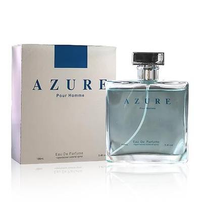 A CENTER Azure Pour Homme Cologne for Men/Eau de Parfum Natural Spray | 3.4 Fl Oz Perfume for Men Suitable for All Skin Type Fragrance Daily Used