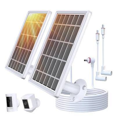 Solar Panel Charger for Ring Camera, Camcorder Solar Charger Compatible with Ring Stick Up Cam, Stick Up Cam Pro Battery, Spotlight Camera Plus Battery, Spotlight Cam Pro, 3W, 2 Pack