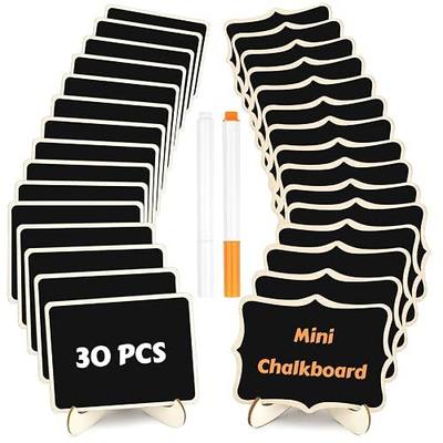 30 Pack Mini Chalkboard Signs, Food Labels for Party Buffet, Rectangular+Polygonal