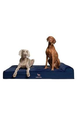 NOAH & PAW Giant Dog Bed XXL 55x45x9.5 Inch, Orthopedic Dog Beds, Eggshell Memory Foam Infused with Cooling Gel, Water Resistant, Machine Washable, Includes Inner Cover (Denim Collection)
