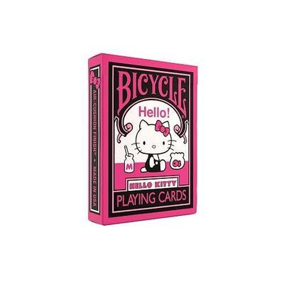 Bicycle Hello Kitty Playing Cards Black and Pink 1 Deck Kawaii | Hello Kitty on court cards, Kawaii black and pink design, Adorable number cards with mice and teddies, Made in USA
