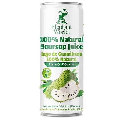 Elephant World 100% Natural Soursop Guanabana Juice 10.8 oz (Pack of 12), Soursop
