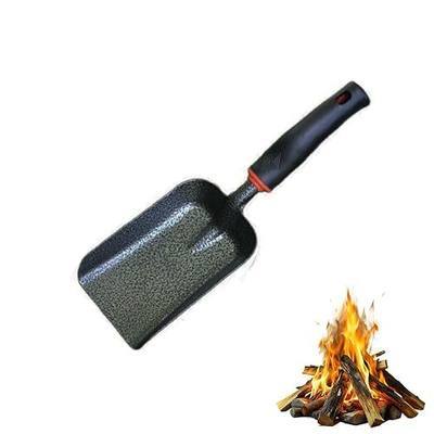 Fireplace Shovel 12.6" Ash Shovel for Fire Pit & Garden, Heat Resistant Carbon Steel