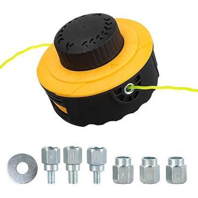 Toussaint Universal Weed Eater Head,Easy Change Trimmer Head Replacement Weed Wacker Head Compatible with Echo Speed Feed 400,Ego,Ryobi,Husqvarna with a Dual Color Line
