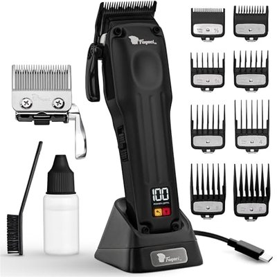 Fagaci Professional Hair Clippers for Men, Cordless Barber Kit, Brushless