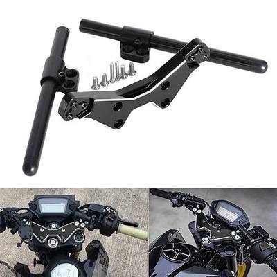 Grom Handle Bar Kit Adjustable Handlebar Compatible With GROM 125 MSX125 2013-2025 CT125 TRAIL 125 Hunter Cab Hunter Cub 2020-2025 3D Alum.Motorcycle Risers Clip-On Bars (Black)
