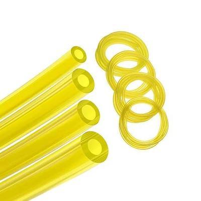 4 Sizes Premium Gas Fuel Line Hose Tubing 4 ft Each, For Small Engine,Poulan, Craftman,String Trimmer Chainsaw Blower Lawn Mower and other Power Tools-Fit Most Brands. (Yellow 4PC 16ft).