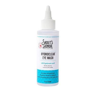 SKOUT'S HONOR HydroClear Eye Wash for Dogs and Cats, 4 oz | Non-Medicated Microbiome-Friendly Formula with Avocado Oil and Omega-3s, Paraben & Sulfate-Free, Unscented