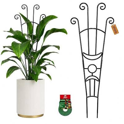 32.6in Plant Trellis for Climbing Plants Indoor Outdoor, Expandable Large Metal Garden Trellis for Potted Plants, Heavy-Duty Tall Pothos Plant Climber Support for Ivy Pothos Hoya Monstera, 2P
