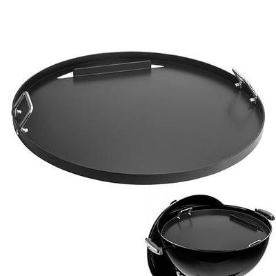 Full Size Griddle Inserts for Weber 22" Charcoal Grills, Flat Top Griddle for Weber 22" Original Kettle, Master-Touch and Performer Deluxe Charcoal Grill, Compatible Other 22 inch Round Grills