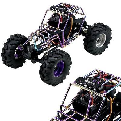 Multicolored Metal Roll Cage Body Shell with Aluminum LED Lamp Holder for Axial AX24 XC-1 1/24 RC Crawler Car Upgrade Parts