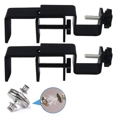 Outside Mounted Blinds Curtain Rod Bracket Attachment, 1.3 - 2 inches Wide Track, Tool - free & Drill - free, with Installation Guide and Curtain magnet buckle Black-2Pack US patent application