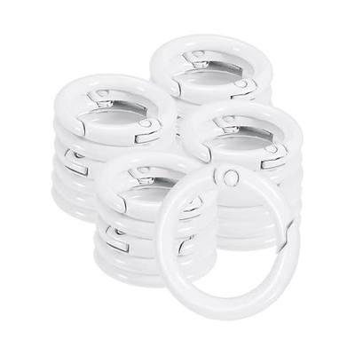 M METERXITY Metal Spring O Rings, Zinc Alloy Spring Keyring Buckle for Keychains/Bag/Purse/DIY Crafts